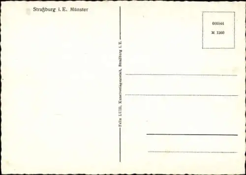 Ak Strasbourg Straßburg Elsass Bas Rhin, Münster