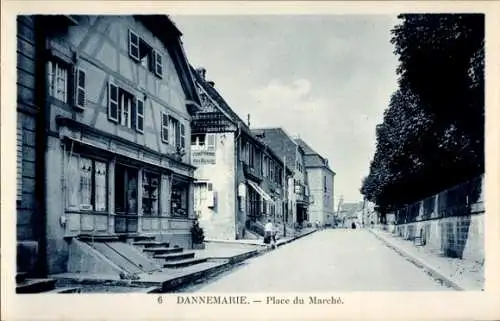 Ak Dannemarie Dammerkirch Elsass Haut Rhin, Marktplatz