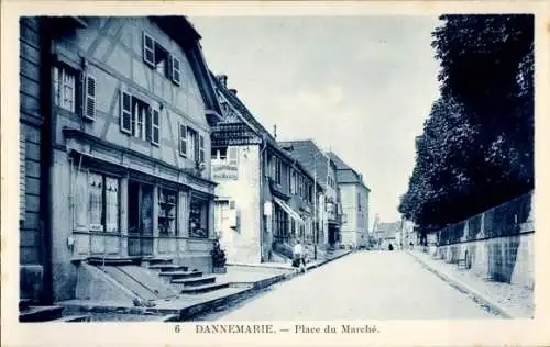 Ak Dannemarie Dammerkirch Elsass Haut Rhin, Marktplatz