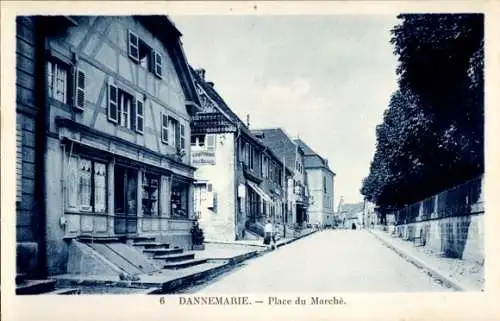 Ak Dannemarie Dammerkirch Elsass Haut Rhin, Marktplatz