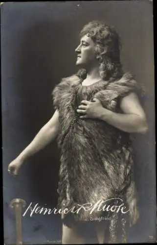 Ak Opernsänger Heinrich Knote, Siegfried, Portrait