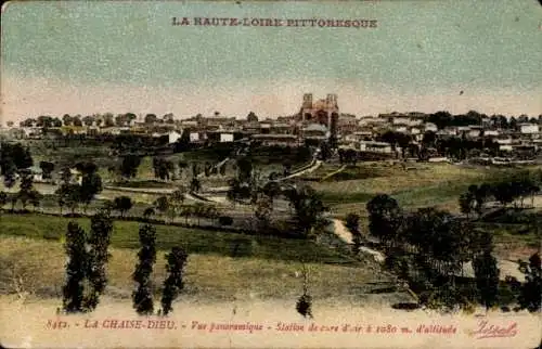 Ak La Chaise Dieu Haute Loire, Vue panoramique