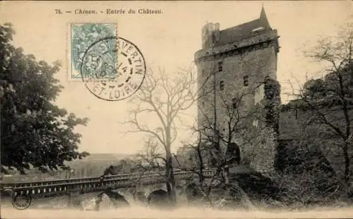 Ak Chinon Indre et Loire, Chateau, Entree
