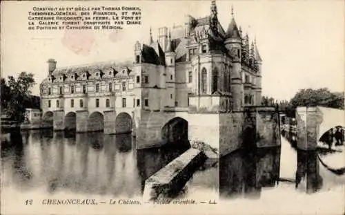 Ak Chenonceaux Indre et Loire, Chateau, Facade Orientale