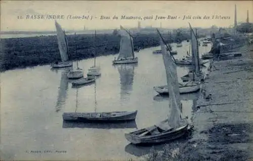 Ak Basse Indre Loire Atlantique, Bras du Mastreau, quai Jean-Bart