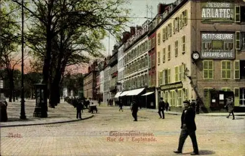 Ak Metz Moselle, Esplanadenstraße