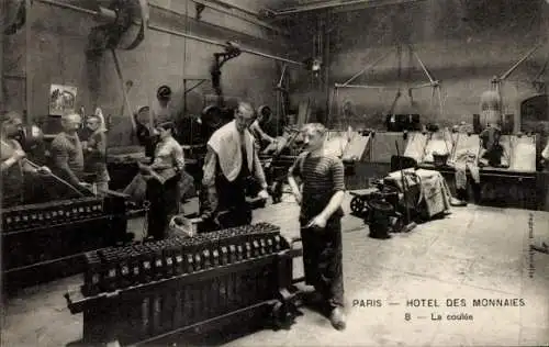 Ak Paris, Hôtel des Monnaies, la coulee