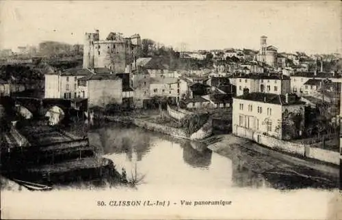 Ak Clisson Loire Atlantique, Vue panoramique