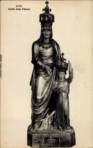 Ak Sainte Anne d'Auray Morbihan, Statue