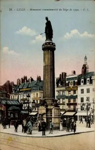 Ak Lille Nord, Monument commemoratif du Siege de 1792
