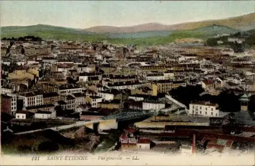 Ak Saint Étienne Loire, Gesamtansicht