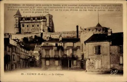 Ak Saumur Maine et Loire, Schloss