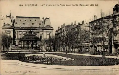 Ak Saint Etienne CPA 42, La Prefecture et la Place Jean