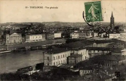 Ak Toulouse Haute Garonne, Gesamtansicht, Kirche