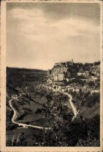 Ak Roc Amadour Rocamadour Lot, Gesamtansicht