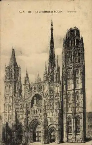 Ak Rouen Seine Maritime, Kathedrale
