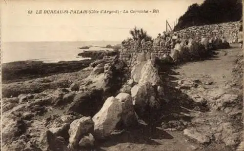 Ak Saint Palais sur Mer Charente Maritime, Le Bureau, Corniche