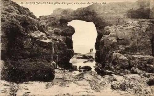 Ak Bureau Saint Palais sur Mer Charente Maritime, Pont du Diable