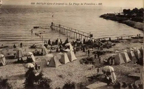 Ak Royan Charente Maritime, La Plage de Foncillon