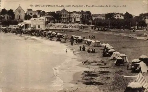 Ak Pontaillac Royan Charente Maritime, Cote d'Argent, Strand