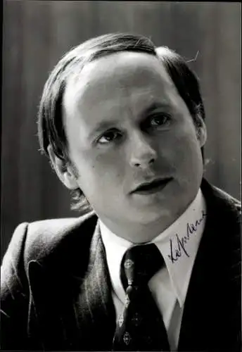 Ak Politiker Oskar Lafontaine, Ehemaliger Ministerpräsident des Saarlandes, Portrait, Autogramm