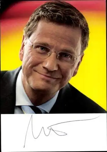 Ak Politiker Guido Westerwelle, Vorsitzender der FDP, Portrait, Autogramm