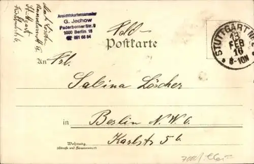 Ak Stuttgart in Württemberg, Schiller-Denkmal