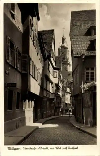 Ak Stuttgart, Turmstraße, Altstadt mit Blick auf das Rathaus