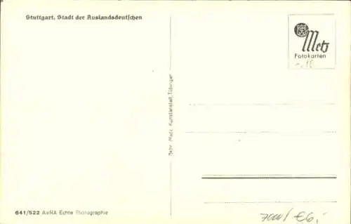 Ak Stuttgart, Turmstraße, Altstadt mit Blick auf das Rathaus