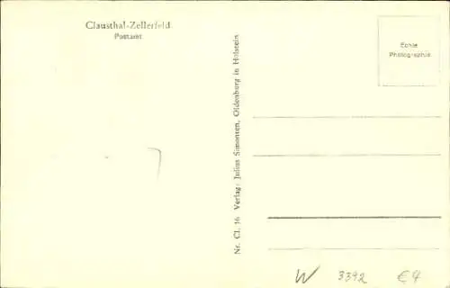 Ak Clausthal Zellerfeld im Oberharz, Postamt