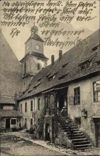 Ak Göttingen in Niedersachsen, Kommende, Freitreppe, Kirchturm