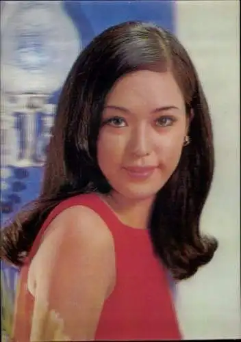 3-D Ak Junge Frau, Asiatin, Portrait