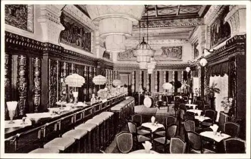Ak Frankfurt am Main, Hambitzer Kasino-Bar, Stiftstraße 39, Innenansicht