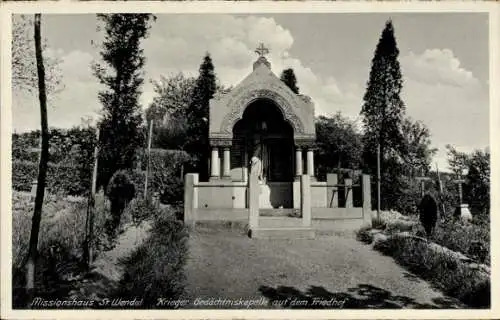 Ak St. Wendel im Saarland, Missionshaus, Krieger Gedächtniskapelle auf dem Friedhof