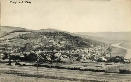 Ak Vlotho an der Weser, Panorama