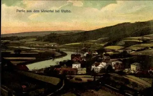 Ak Vlotho an der Weser, Panorama