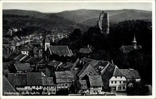 Ak Osterode am Harz, Alte Burg, Panorama