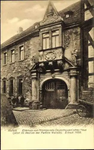 Ak Alsfeld in Hessen, Haus Familie Wallach, Haus Familie Minnigeroda-Oeyenhausen