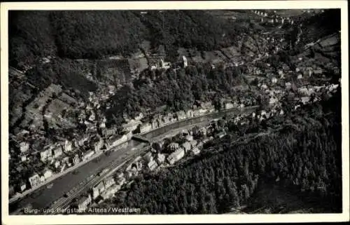 Ak Altena in Westfalen, Gesamtansicht, Luftbild