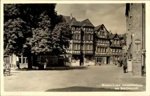 Ak Wetzlar an der Lahn, Jerusalemhaus, Schillerplatz