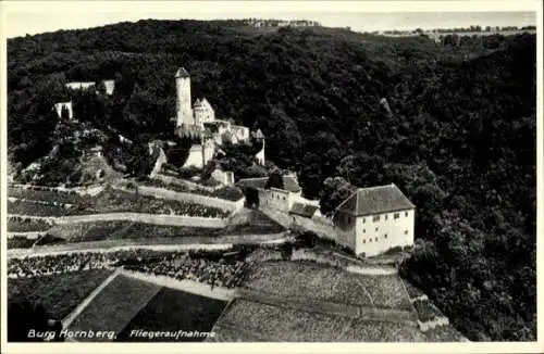 Ak Neckarzimmern im Neckartal, Burg Hornberg, Fliegeraufnahme