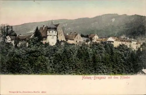 Ak Bregenz am Bodensee Vorarlberg, Gesamtansicht, Pfänder, Hohenbregenz