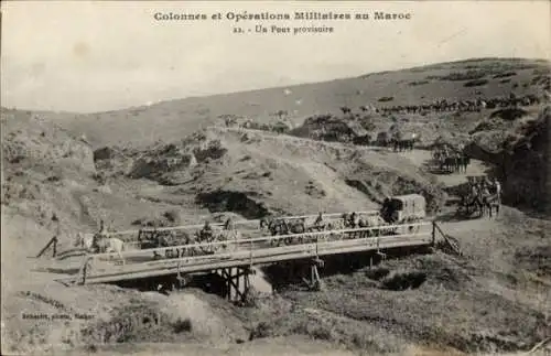Ak Marokko, Feldzug, Passieren einer Brücke