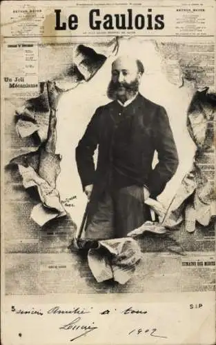 Zeitungs Ak Le Gaulois, Dreyfus Affäre, Männerportrait