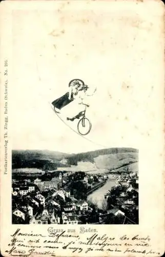 Ak Baden Kanton Aargau Schweiz, Totale