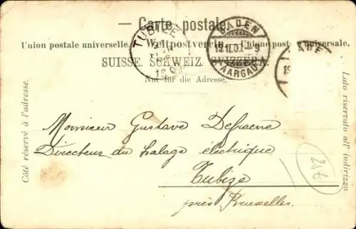 Ak Baden Kanton Aargau Schweiz, Totale