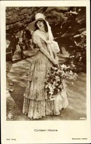 Ak Schauspielerin Colleen Moore, Portrait, Filmszene