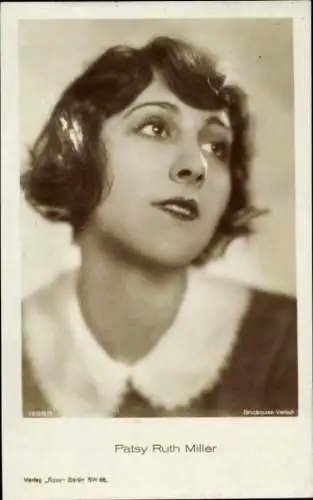Ak Schauspielerin Patsy Ruth Miller, Portrait