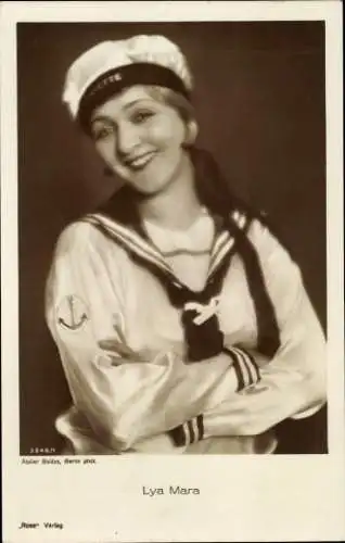 Ak Schauspielerin Lya Mara, Portrait in Matrosenuniform