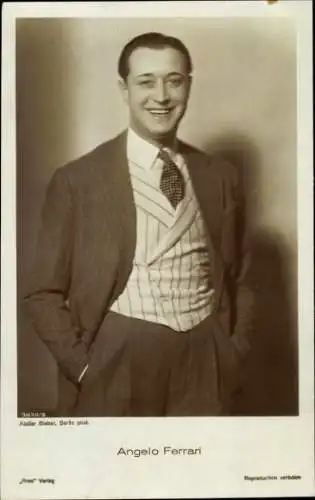 Ak Schauspieler Angelo Ferrari, Portrait